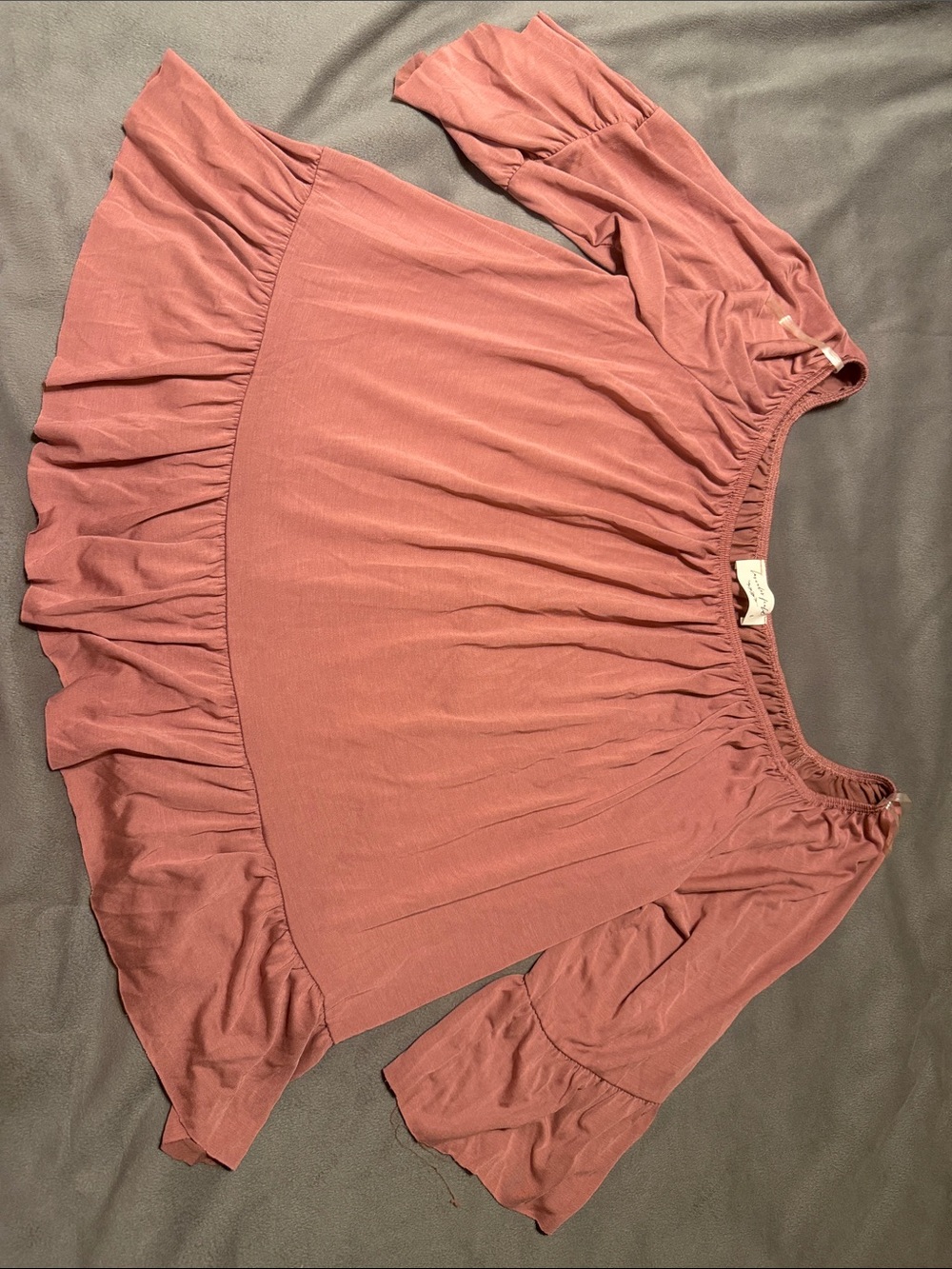 lavender field Dusty Rose Ruffle A-Line Skirt